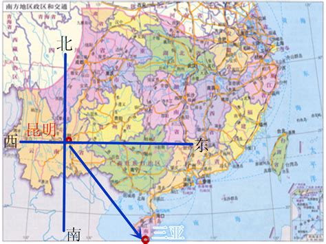 正南方在哪|正南方向是指哪些城市